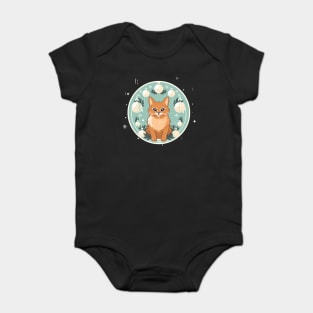 Somali Cat Xmas Ornament, Love Cats Baby Bodysuit